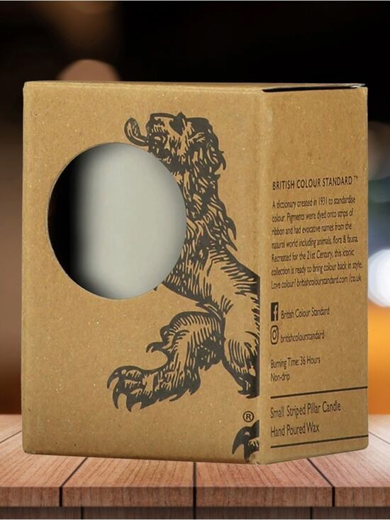 British Colour Standard Other - NEW! British Colour Standard Gull Grey Eco Pillar Candle 4”
